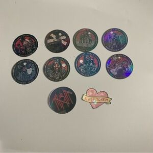Ten count holographic sticker lot